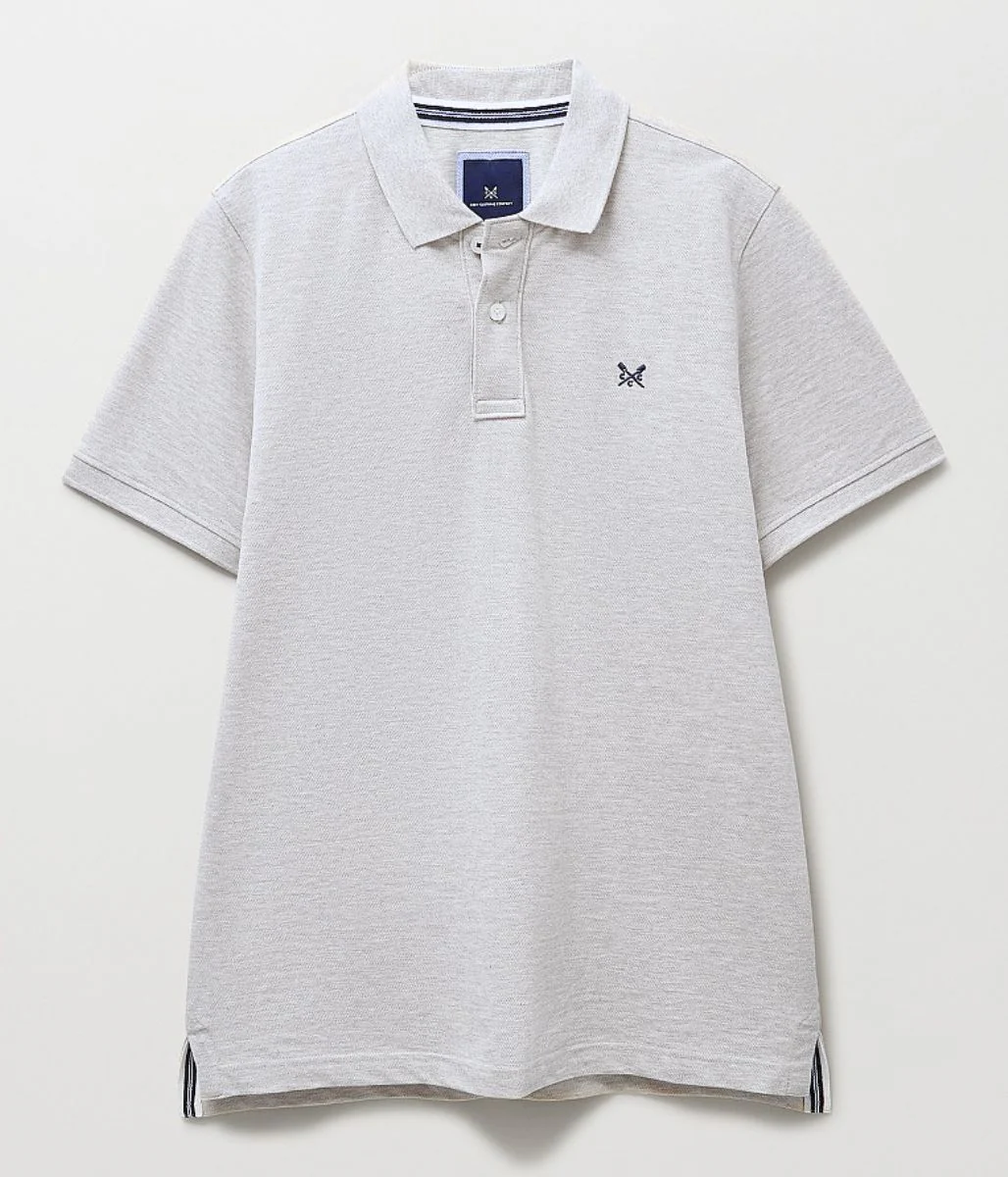 Light Grey Mens Classic Cotton Polo Shirt