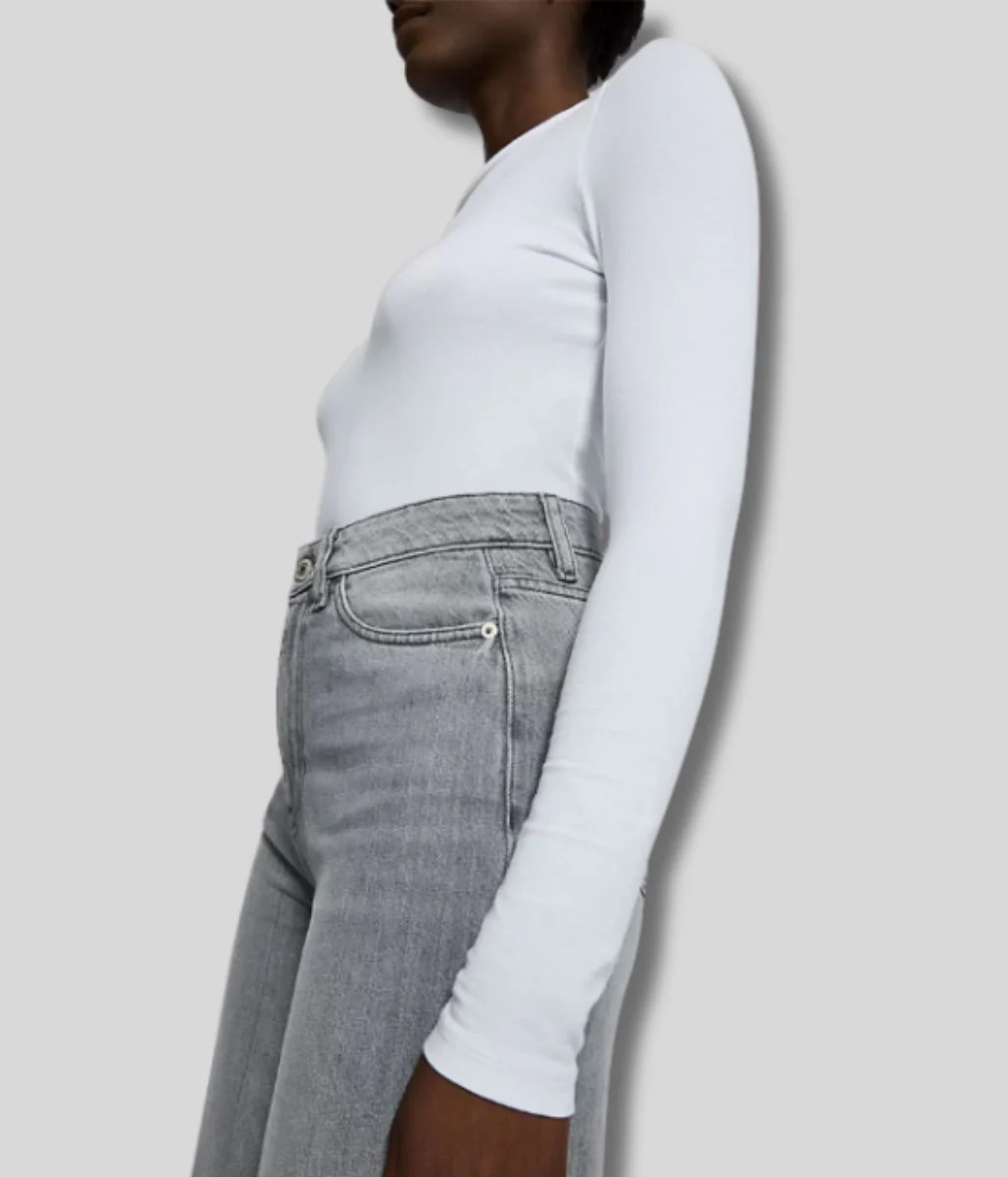Light Grey Wide Leg Jeans - Image 2