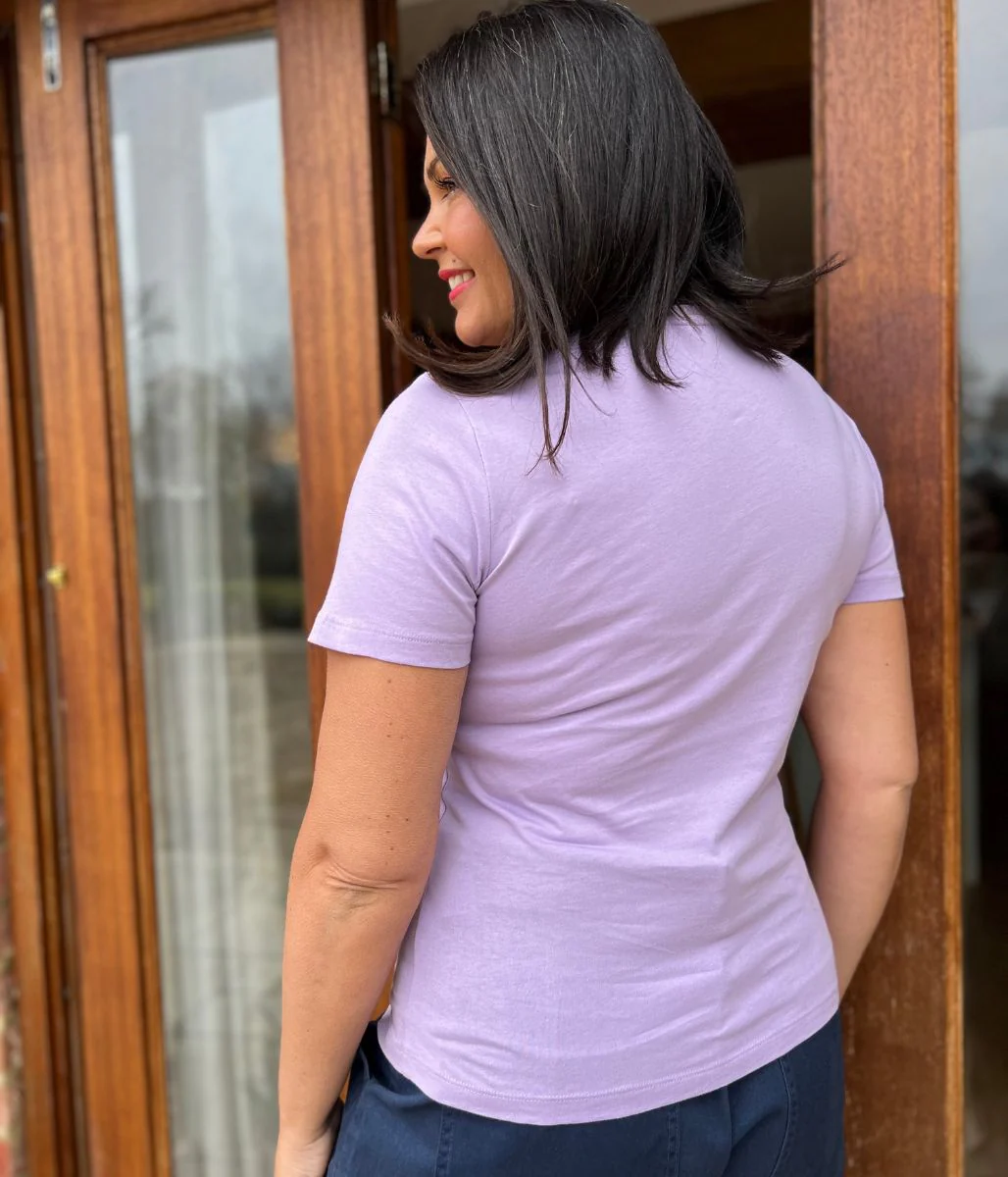 Lilac Essential Cotton Tee - Image 2