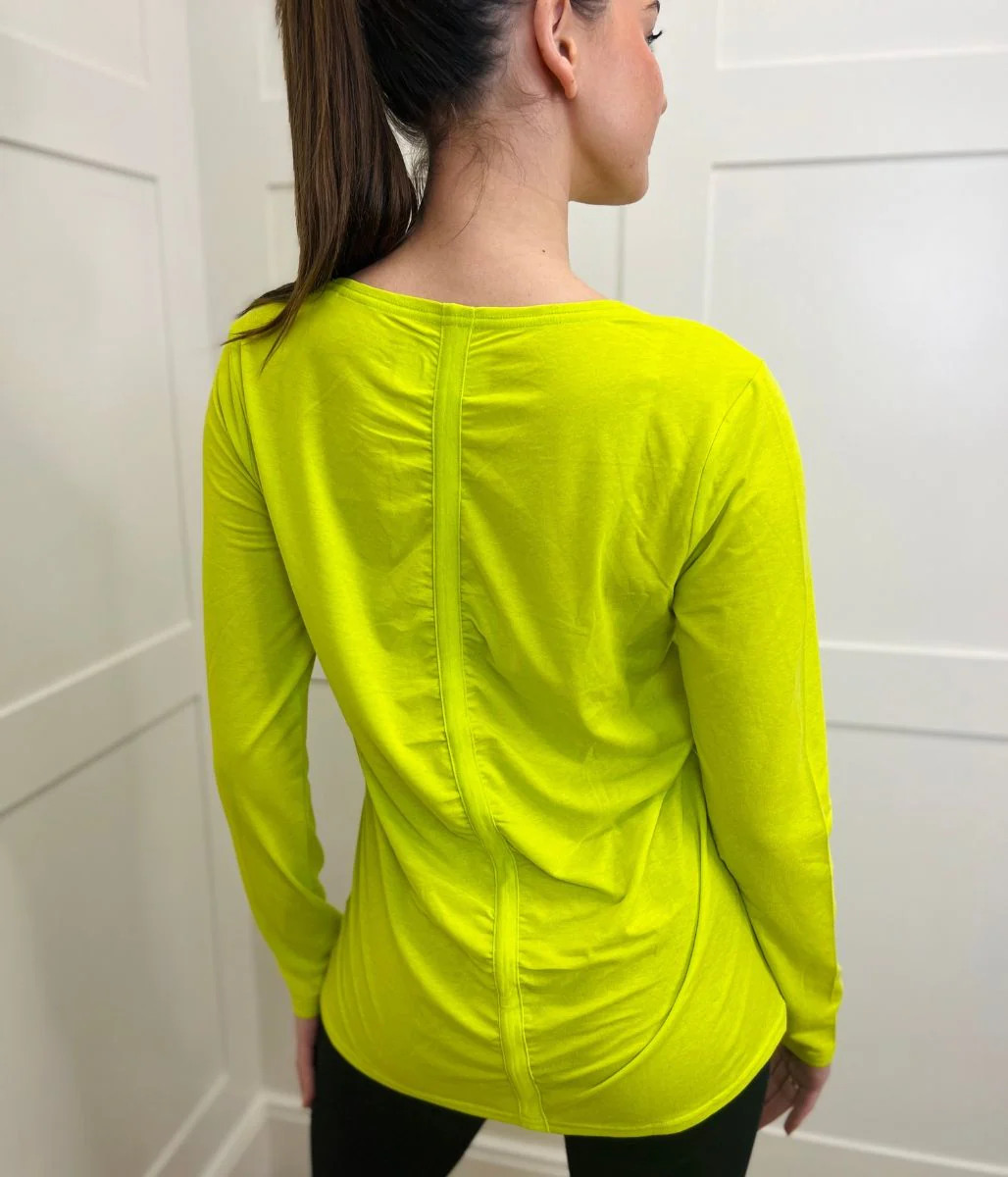 Lime Green Long Sleeve Good Move Active Top - Image 3
