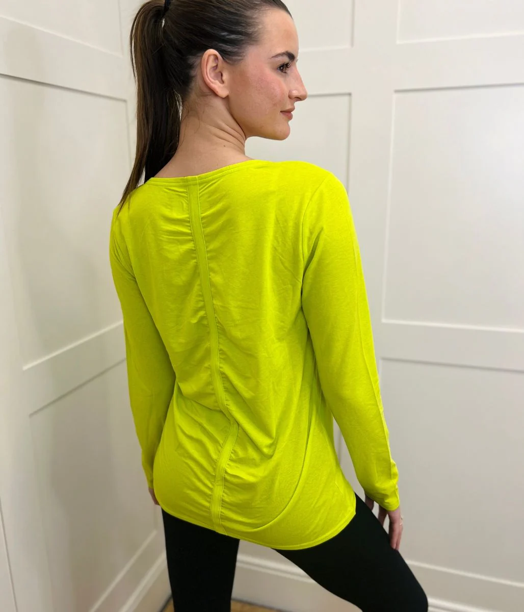 Lime Green Long Sleeve Good Move Active Top - Image 4