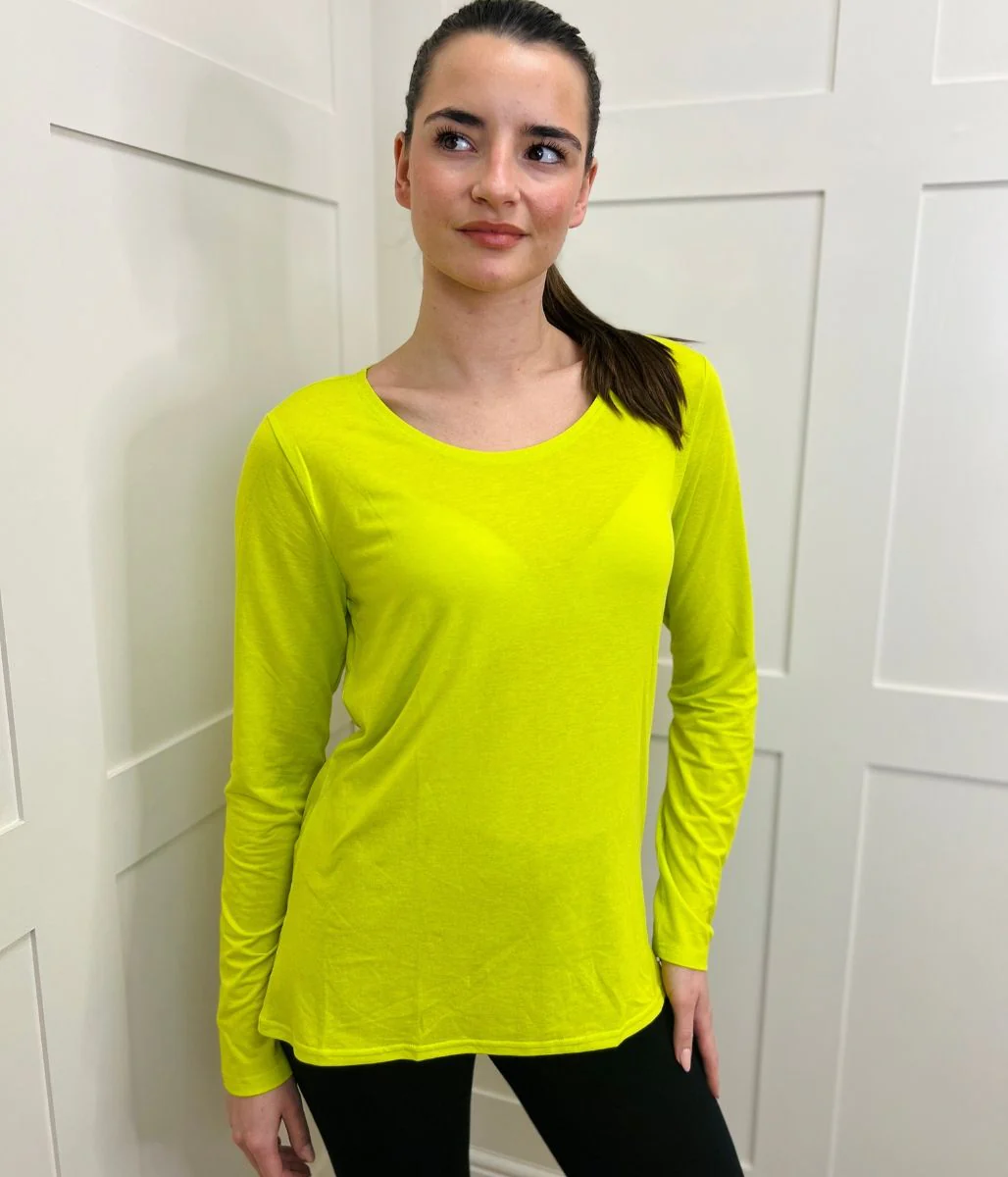 Lime Green Long Sleeve Good Move Active Top - Image 6