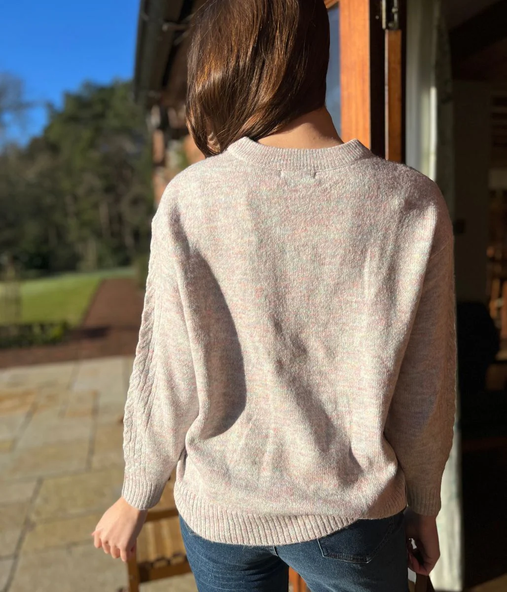 Mauve Soft Cable Knit Jumper - Image 9