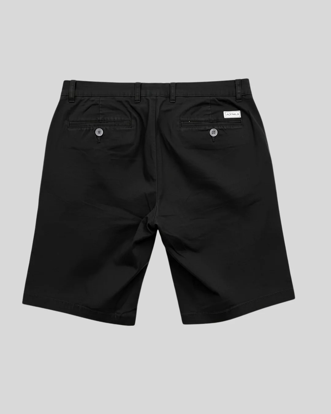 Mens Black Slim Fit Stretch Chino Shorts - Image 2