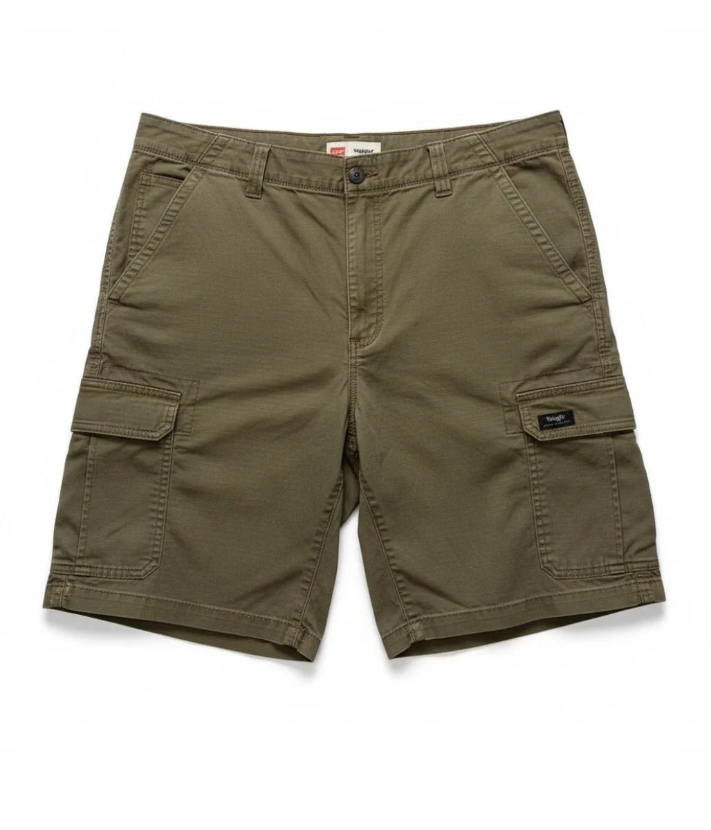 Mens Wrangler Brown Authentics Cargo Shorts