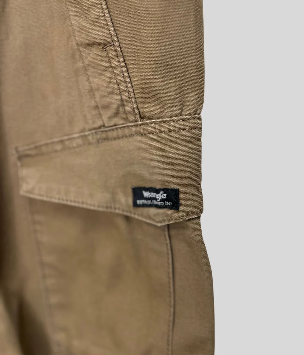 Mens Wrangler Brown Authentics Cargo Shorts - Image 4