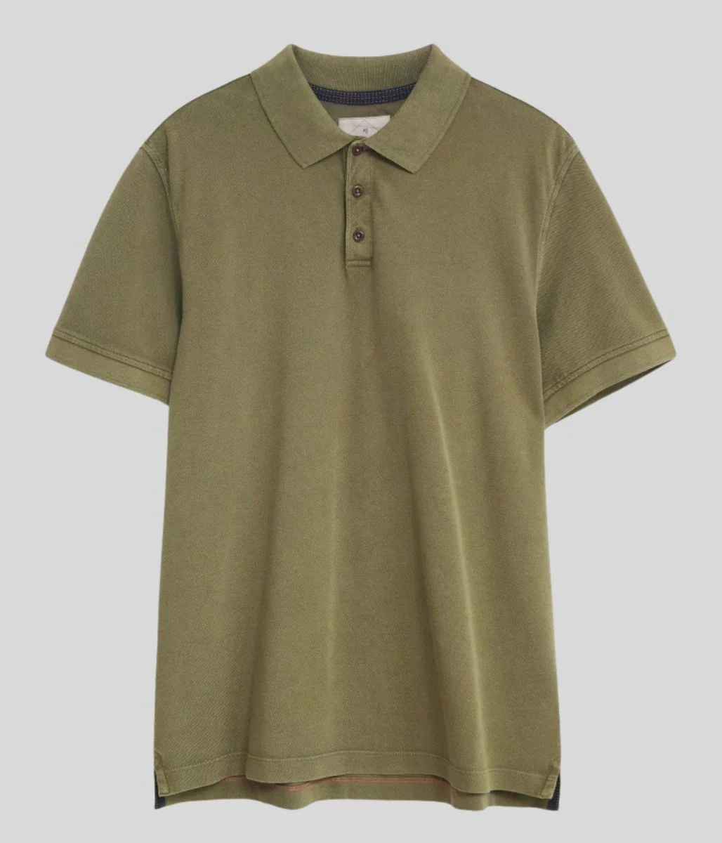 Mens Khaki Cotton Polo Shirt
