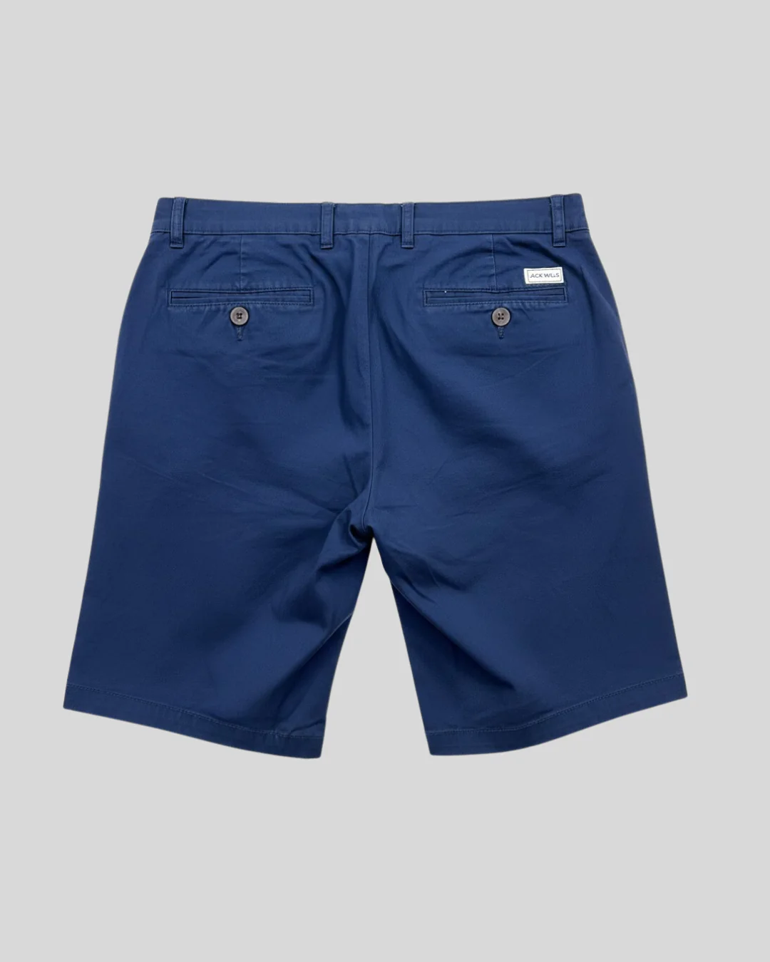 Mens Navy Slim Fit Stretch Chino Shorts - Image 2