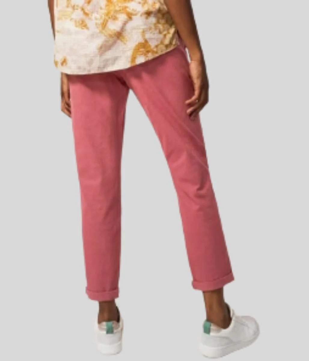 Mid Red Twister Chino Trousers - Image 2
