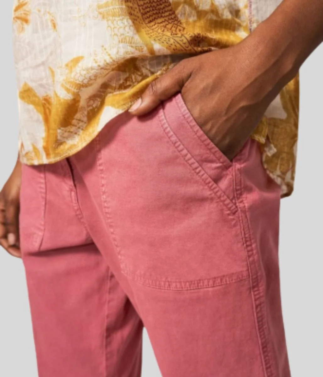 Mid Red Twister Chino Trousers - Image 3