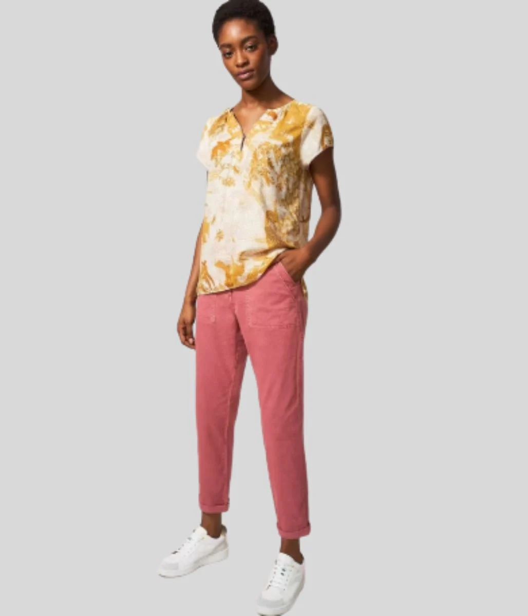 Mid Red Twister Chino Trousers - Image 4