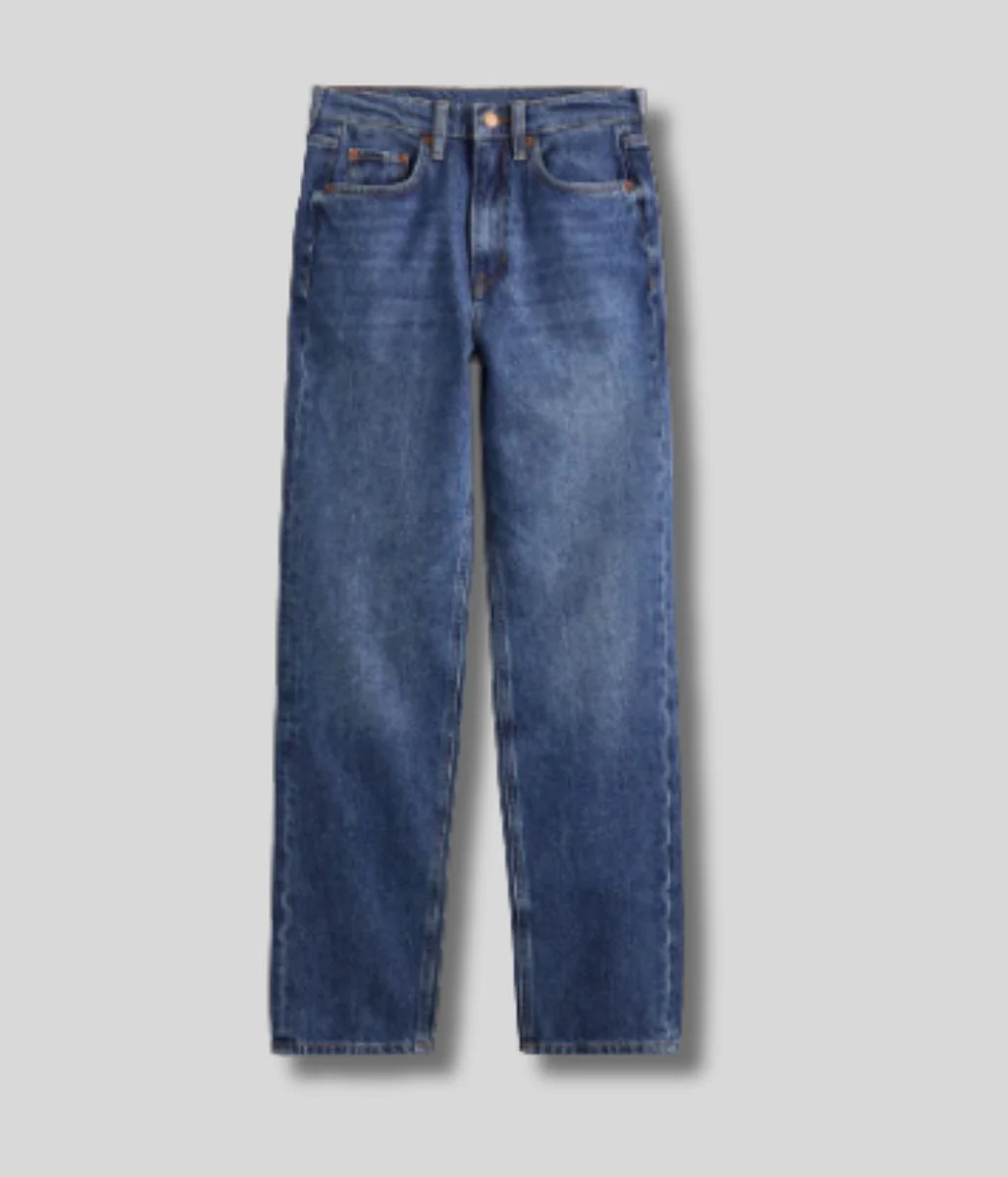 Mid Vintage High Rise Straight Leg Jeans