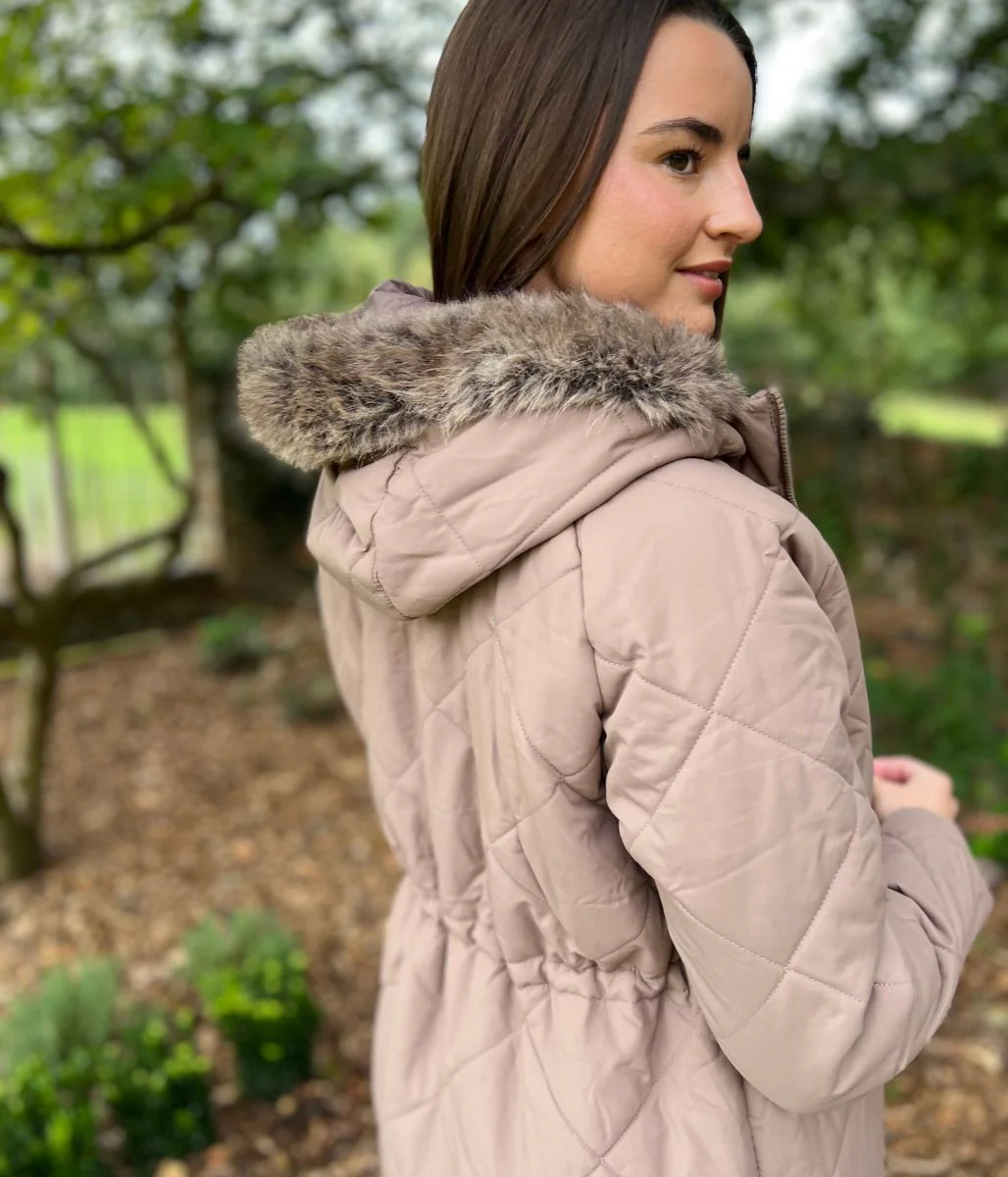 Mocha Freyla Quilted Coat - Image 5