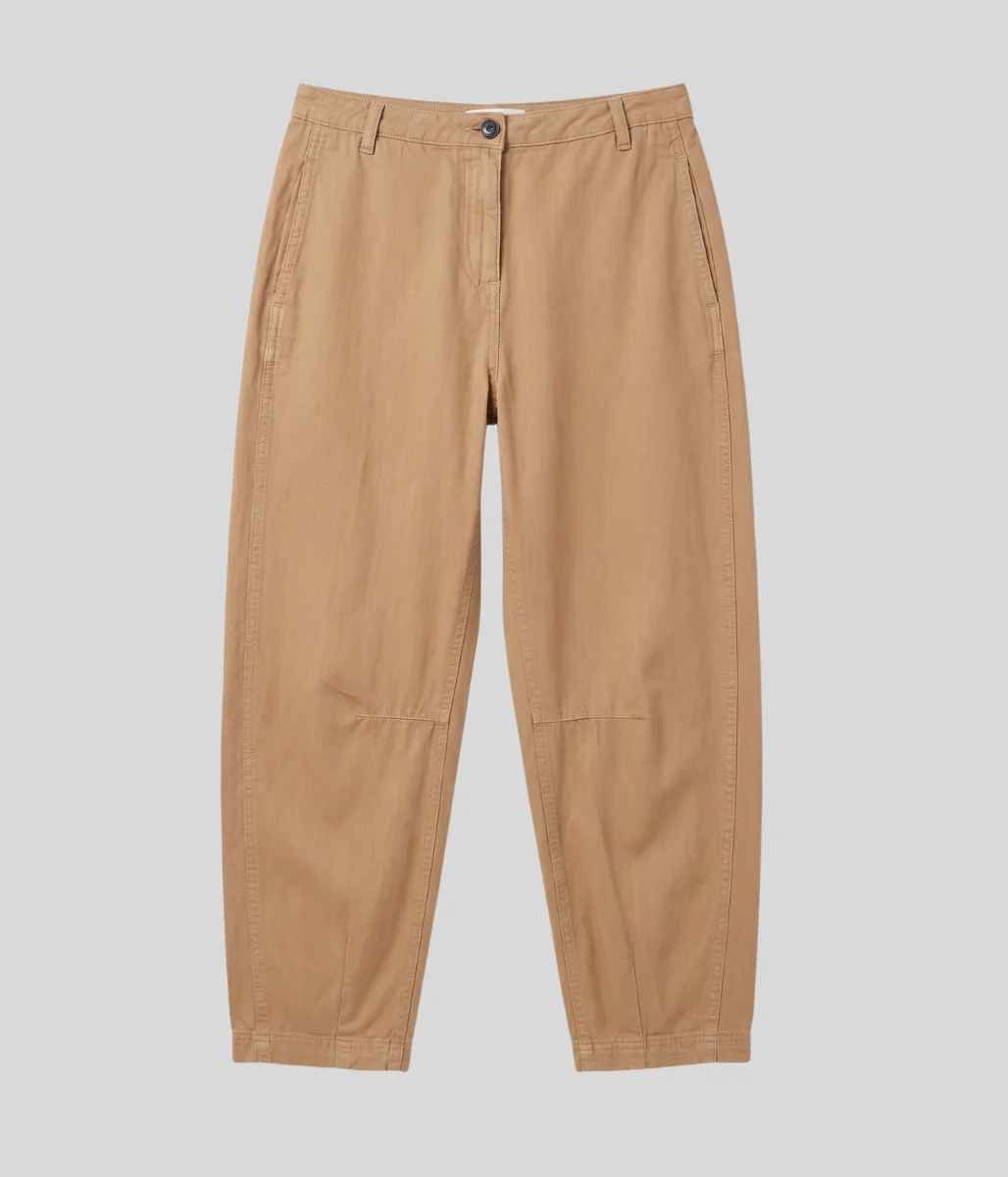Mocha Linen Blend Trousers - Image 2