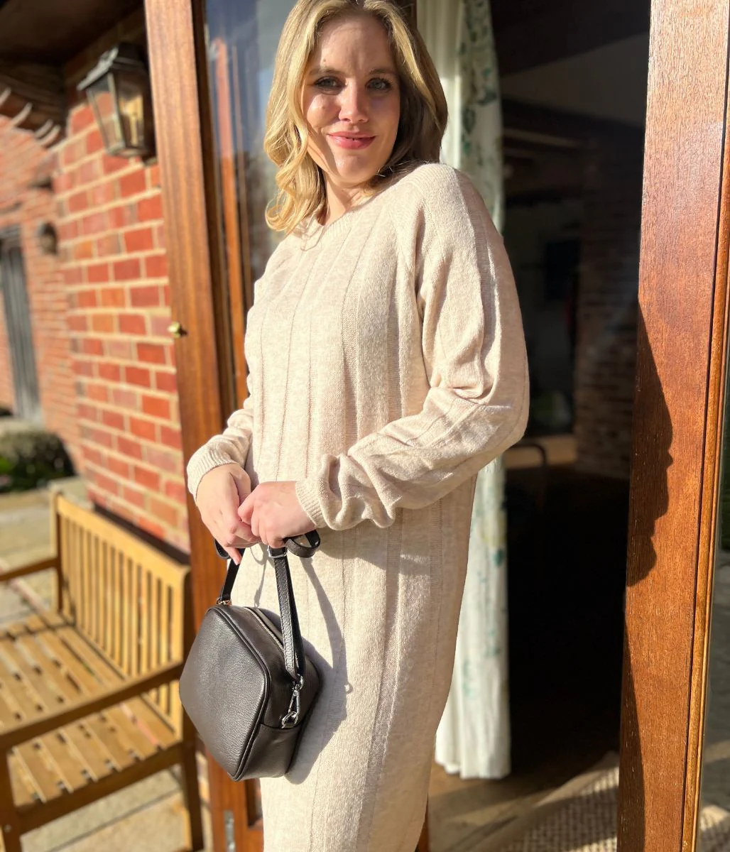 Natural Merino Wool Blend knitted Dress - Image 6