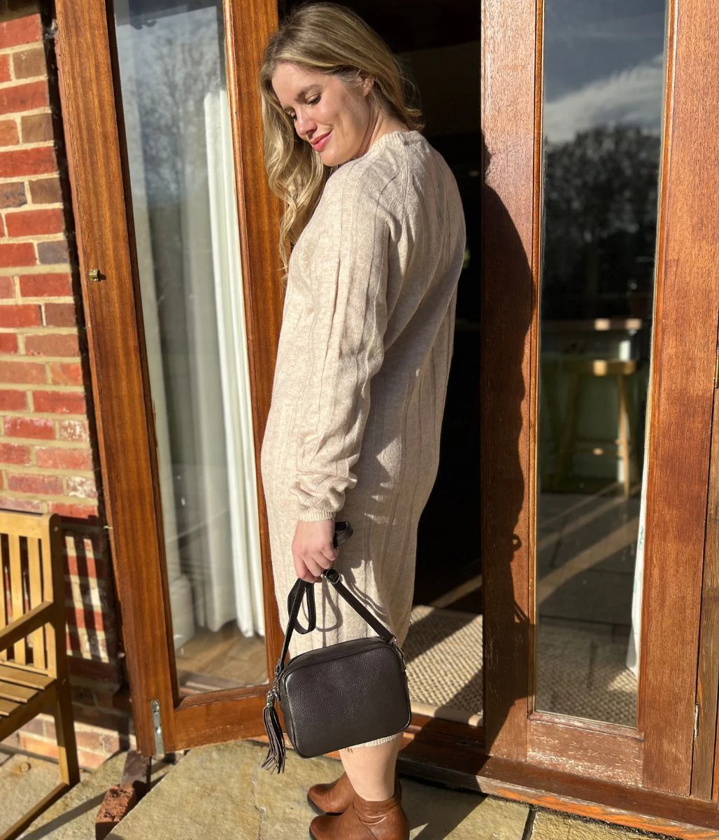 Natural Merino Wool Blend knitted Dress - Image 7
