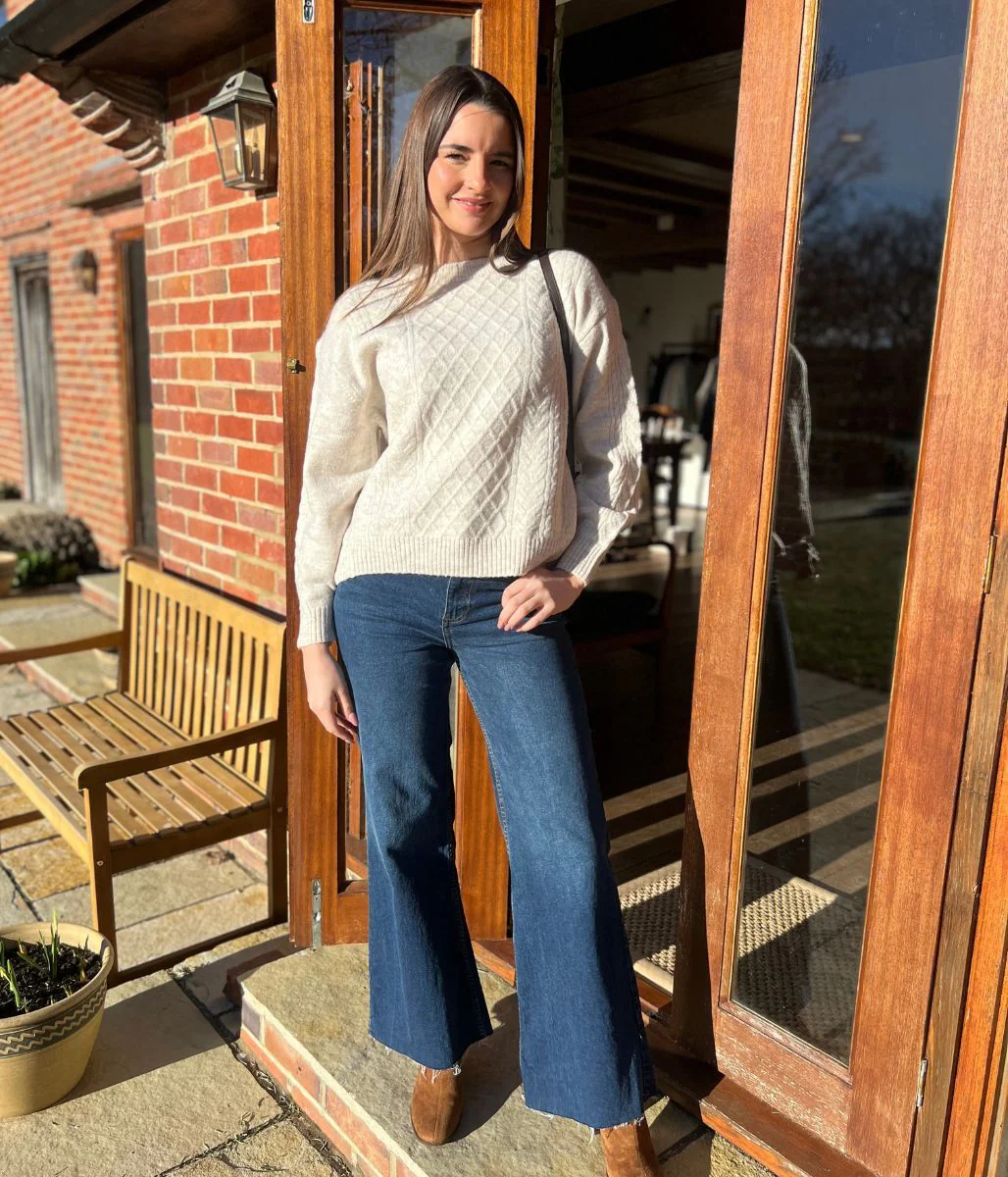 Natural Soft Cable Knit Jumper - Image 3