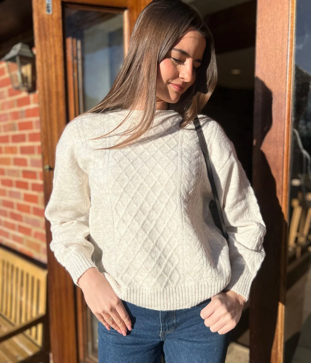 Natural Soft Cable Knit Jumper - Image 4