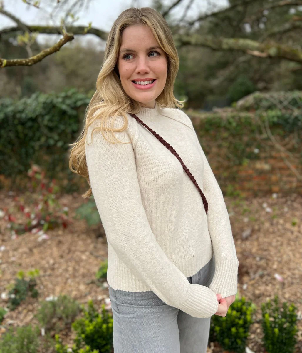 Natural Textured Wool Blend Jumper - Image 7
