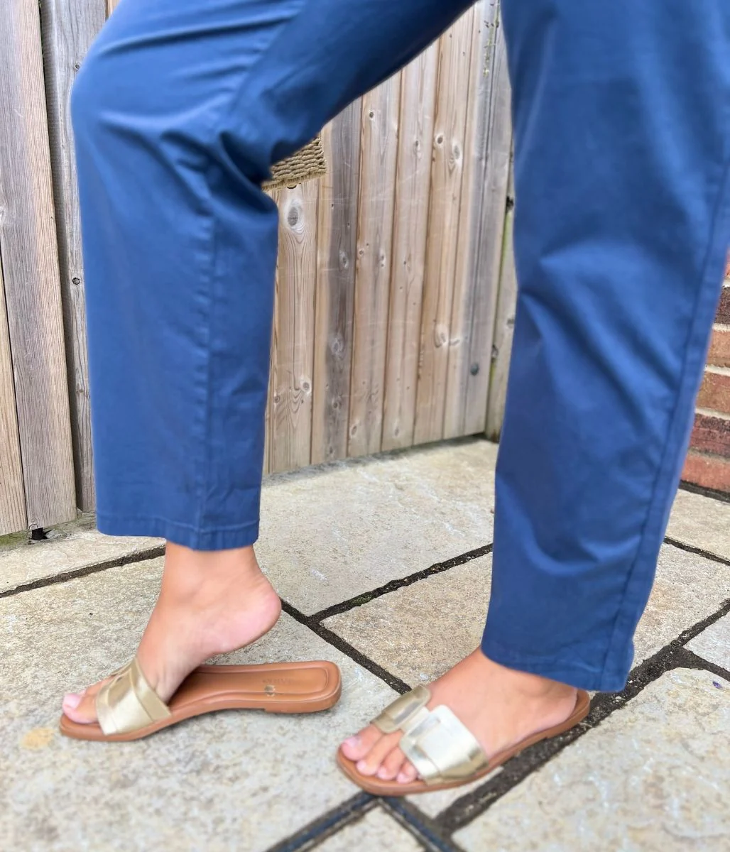 Navy Cotton Rich Slim Fit Chino Trousers - Image 9