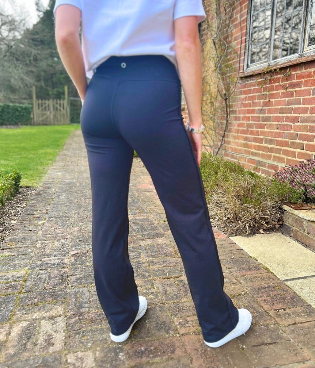 Navy Cotton Rich Straight Leg Joggers - Image 2