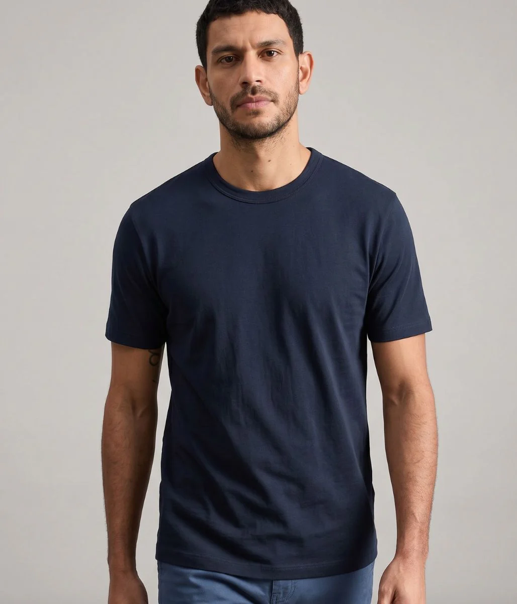 Navy Premium Cotton Mens T Shirt