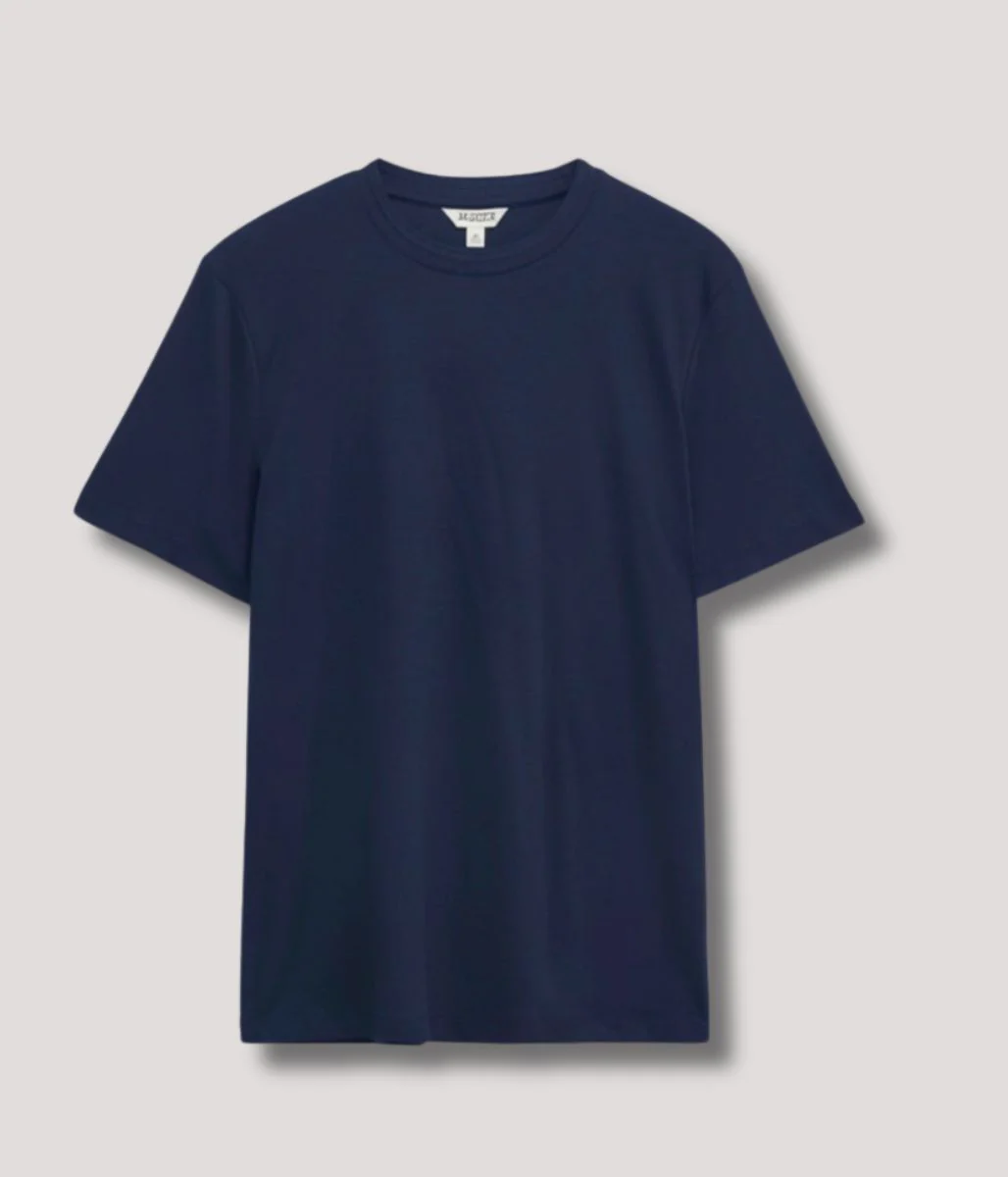 Navy Premium Cotton Mens T Shirt - Image 2