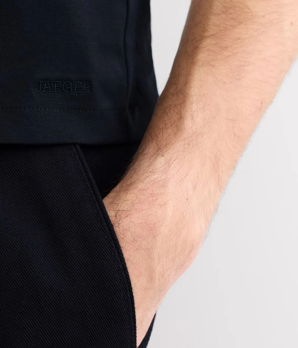 Navy Premium Cotton Mens T Shirt - Image 5