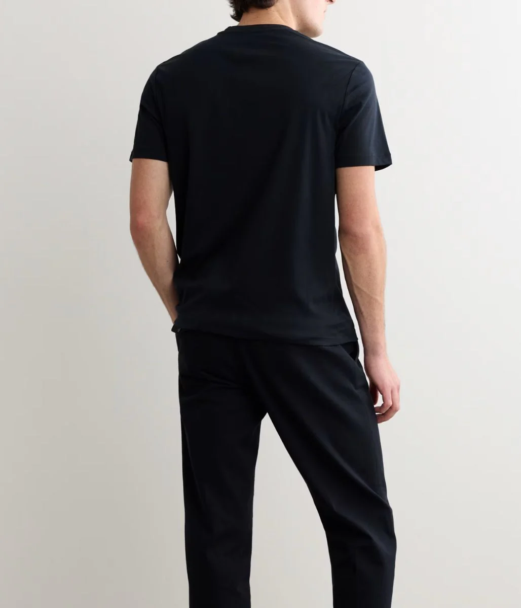 Navy Premium Cotton Mens T Shirt - Image 6