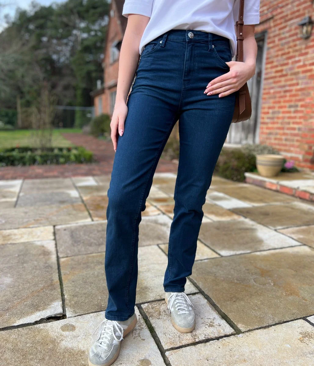 Navy Sienna Straight Leg Jeans - Image 6