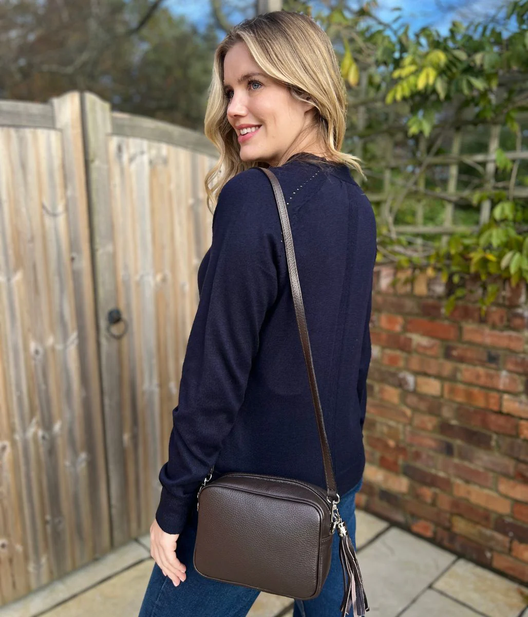 Navy Soft Touch Knitted Cardigan - Image 5