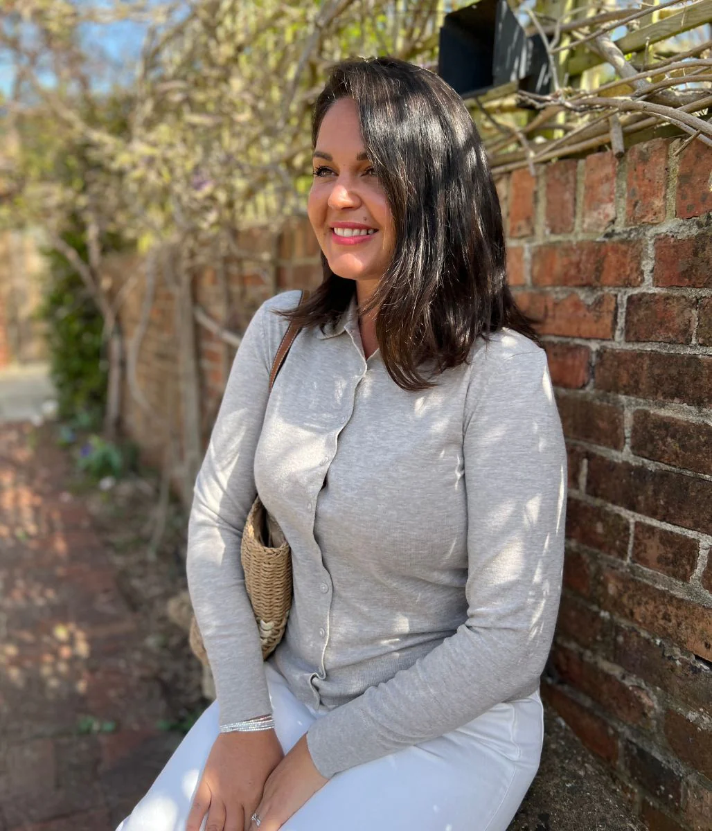 Oatmeal Collared Wool Blend Cardigan