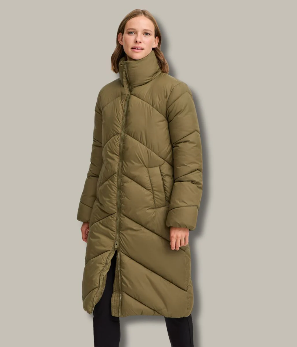 Olive Bybomina Long Padded Puffer Coat - Image 3