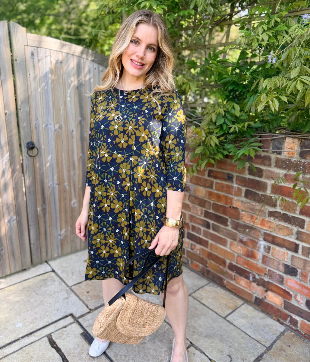 Olive Witch Hazel Printed Jersey Dress - Image 3
