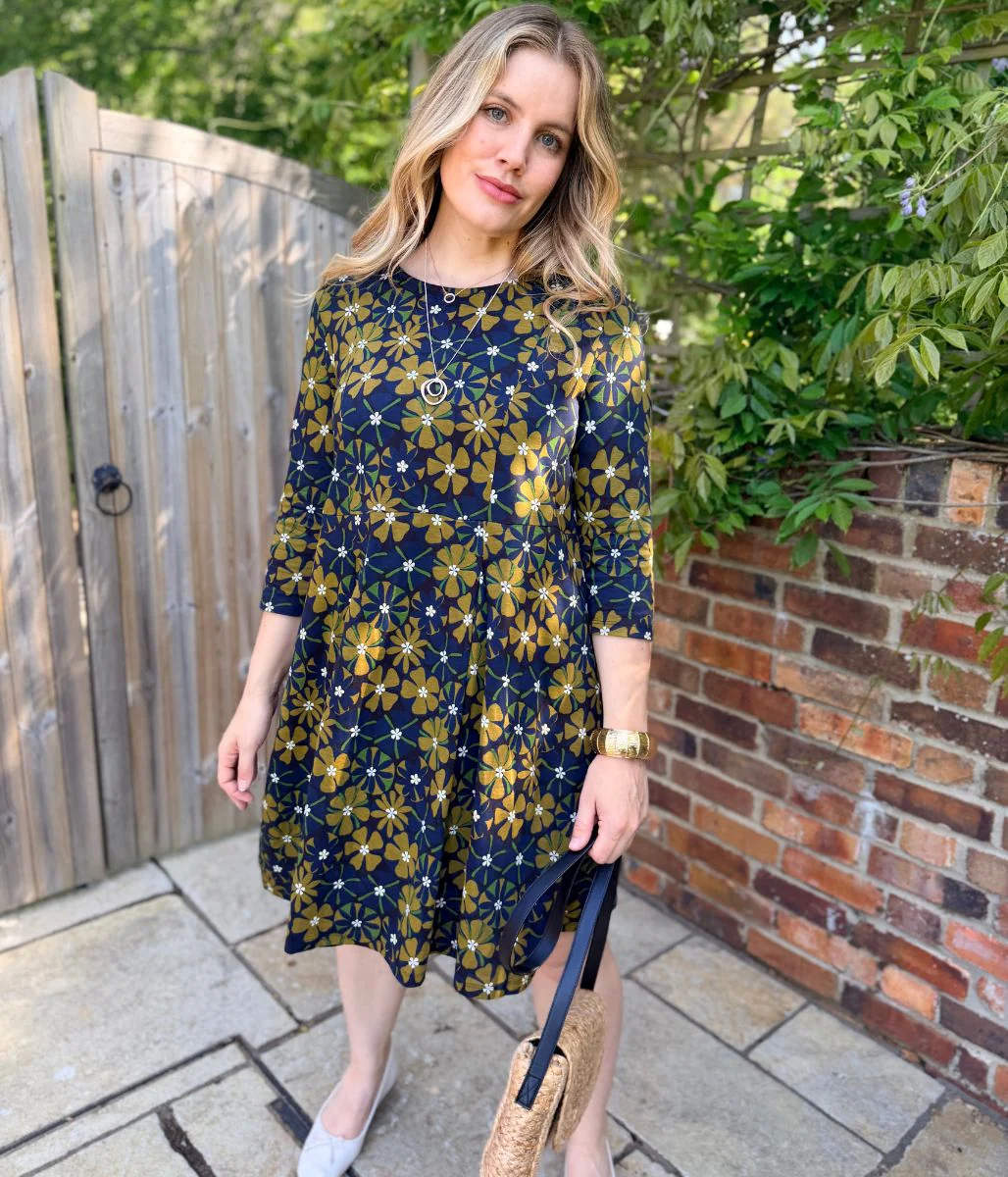 Olive Witch Hazel Printed Jersey Dress - Image 5