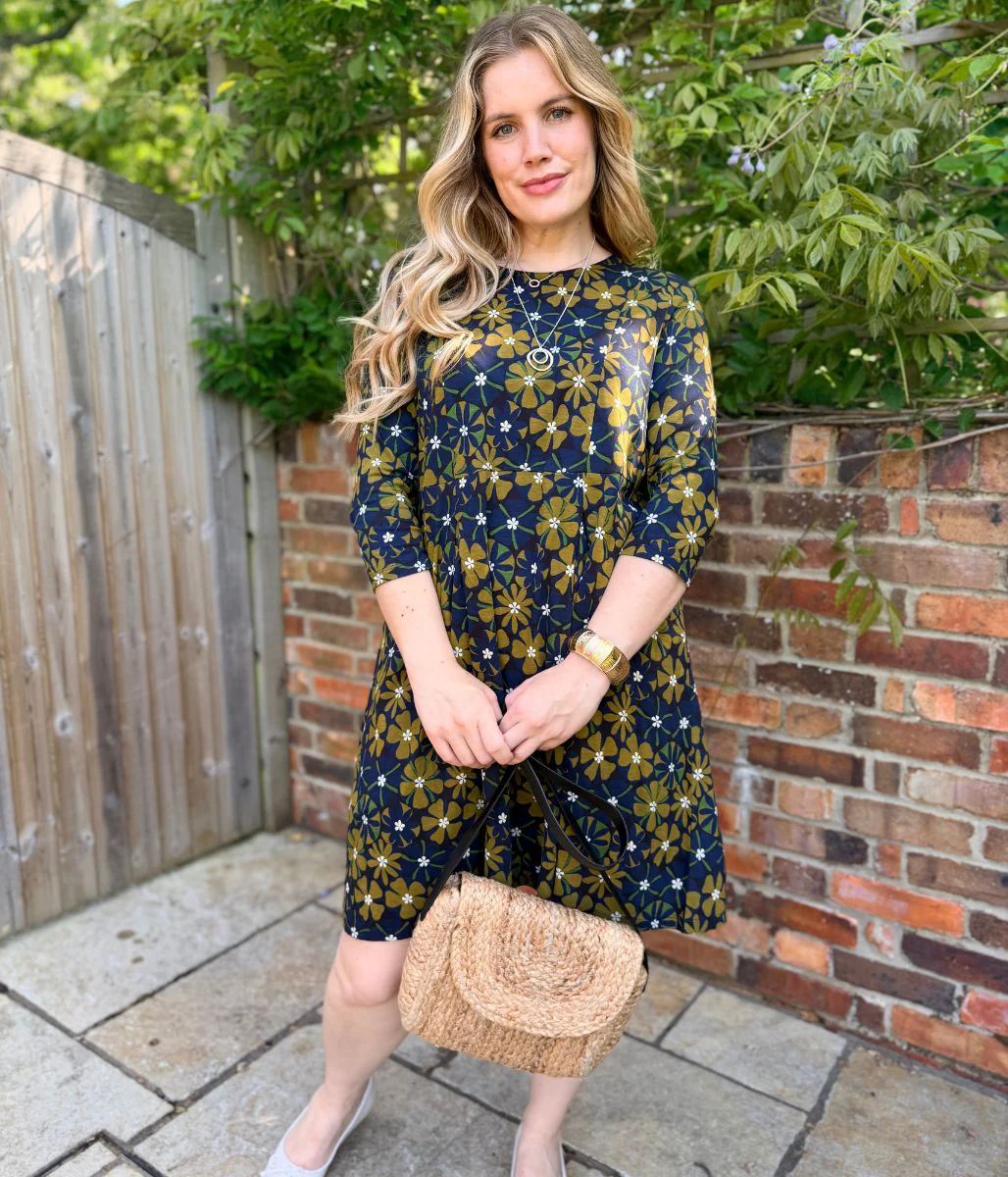 Olive Witch Hazel Printed Jersey Dress - Image 9