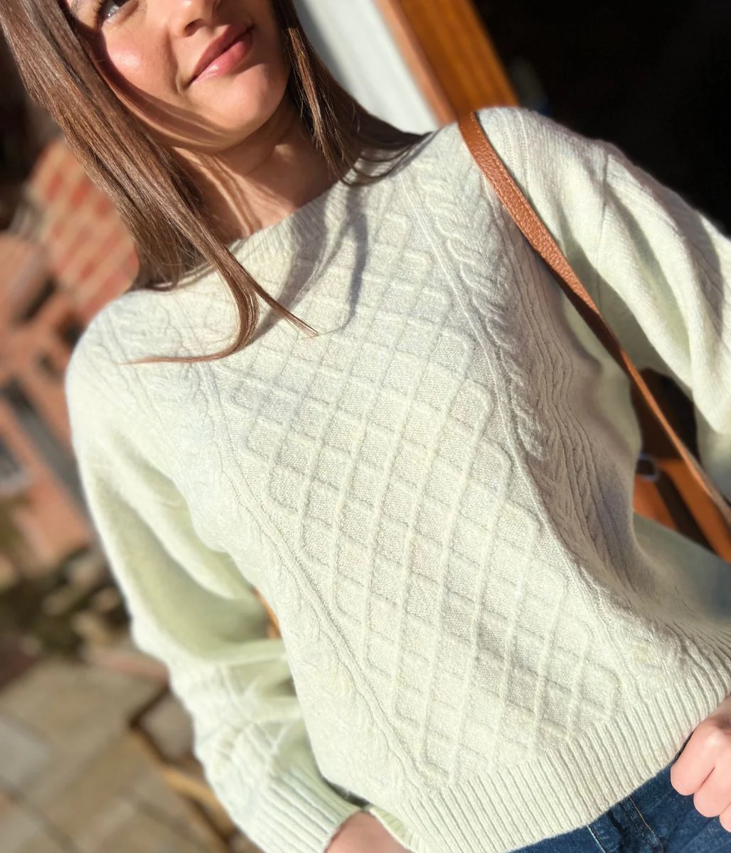 Pale Green Soft Cable Knit Jumper - Image 2