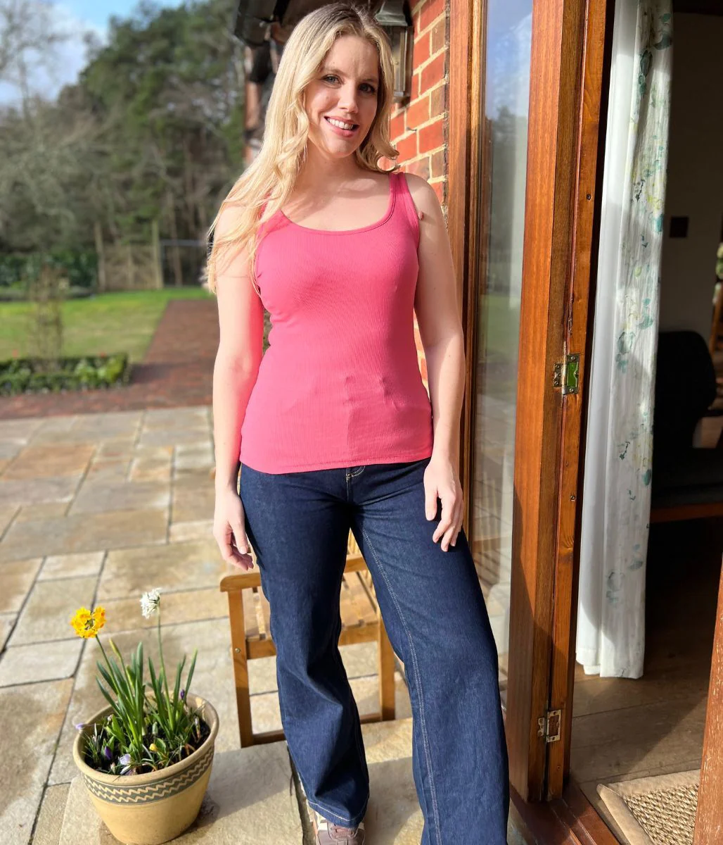 Pink Cotton Rich Secret Support Vest Top - Image 3