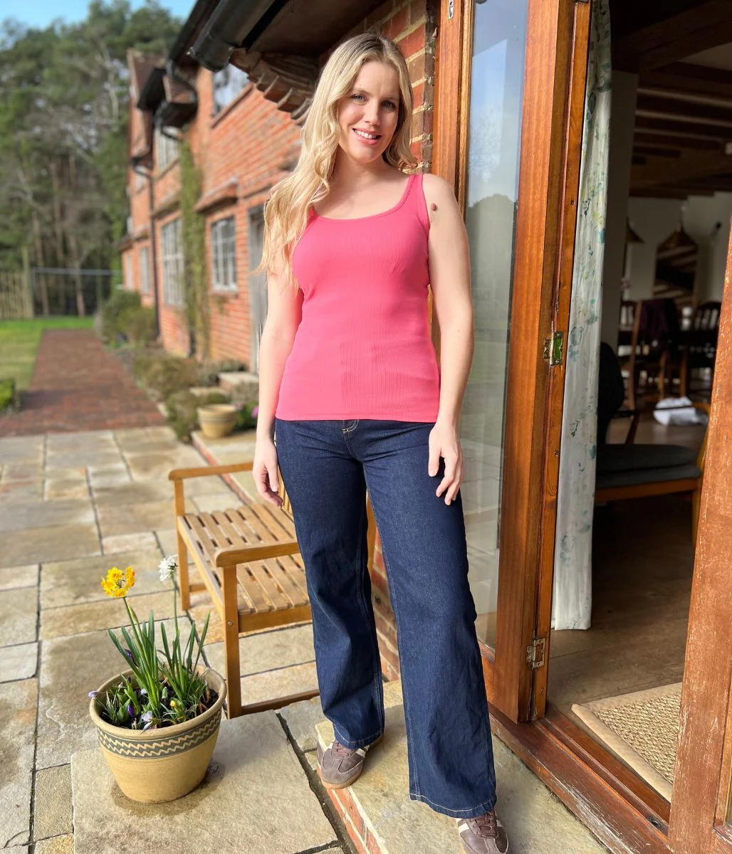 Pink Cotton Rich Secret Support Vest Top - Image 4
