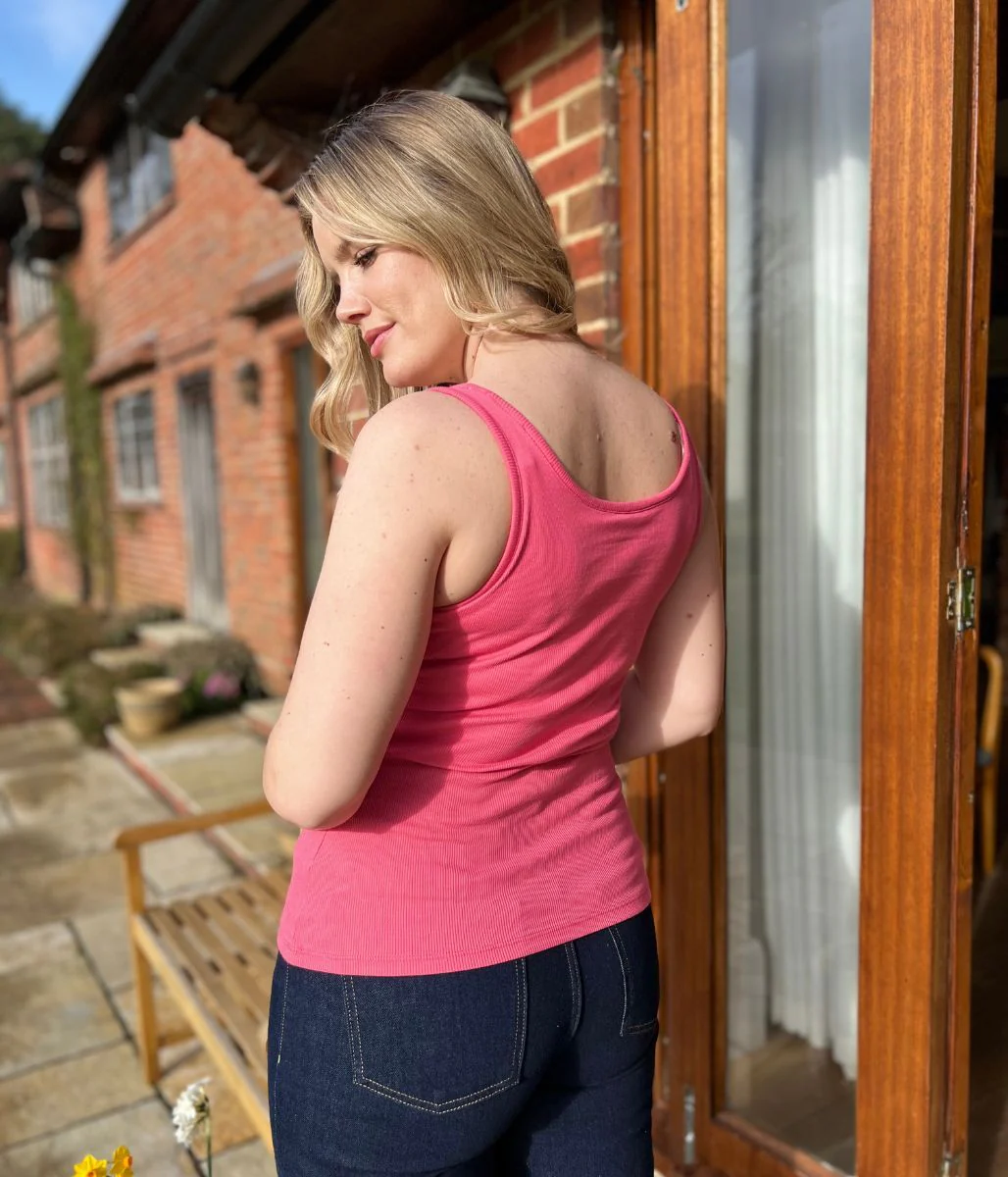 Pink Cotton Rich Secret Support Vest Top - Image 7