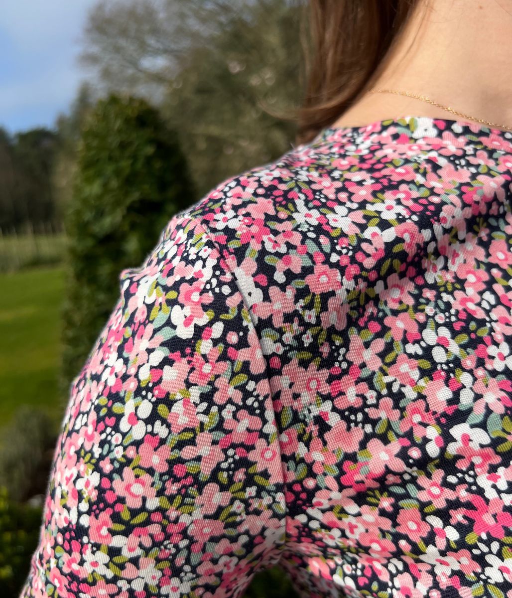 Pink Ditsy Floral Long Sleeve Top - Image 3
