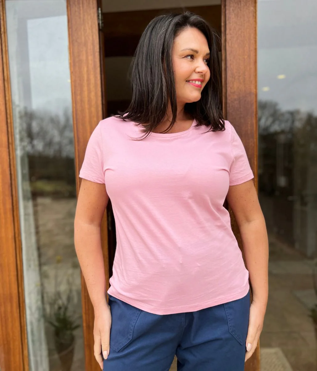 Pink Essential Cotton Tee - Image 3