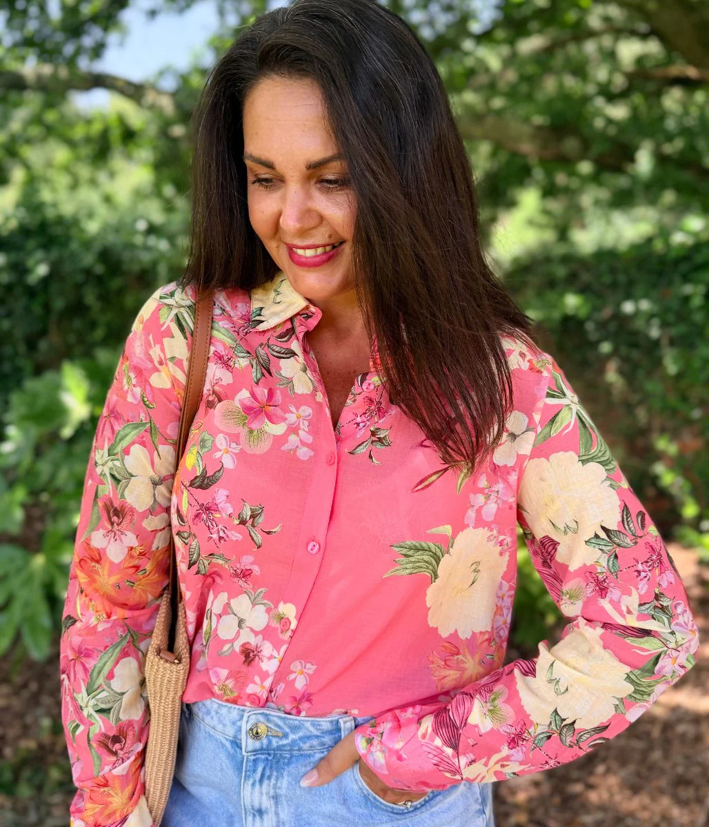 Pink Floral Garden Shirt