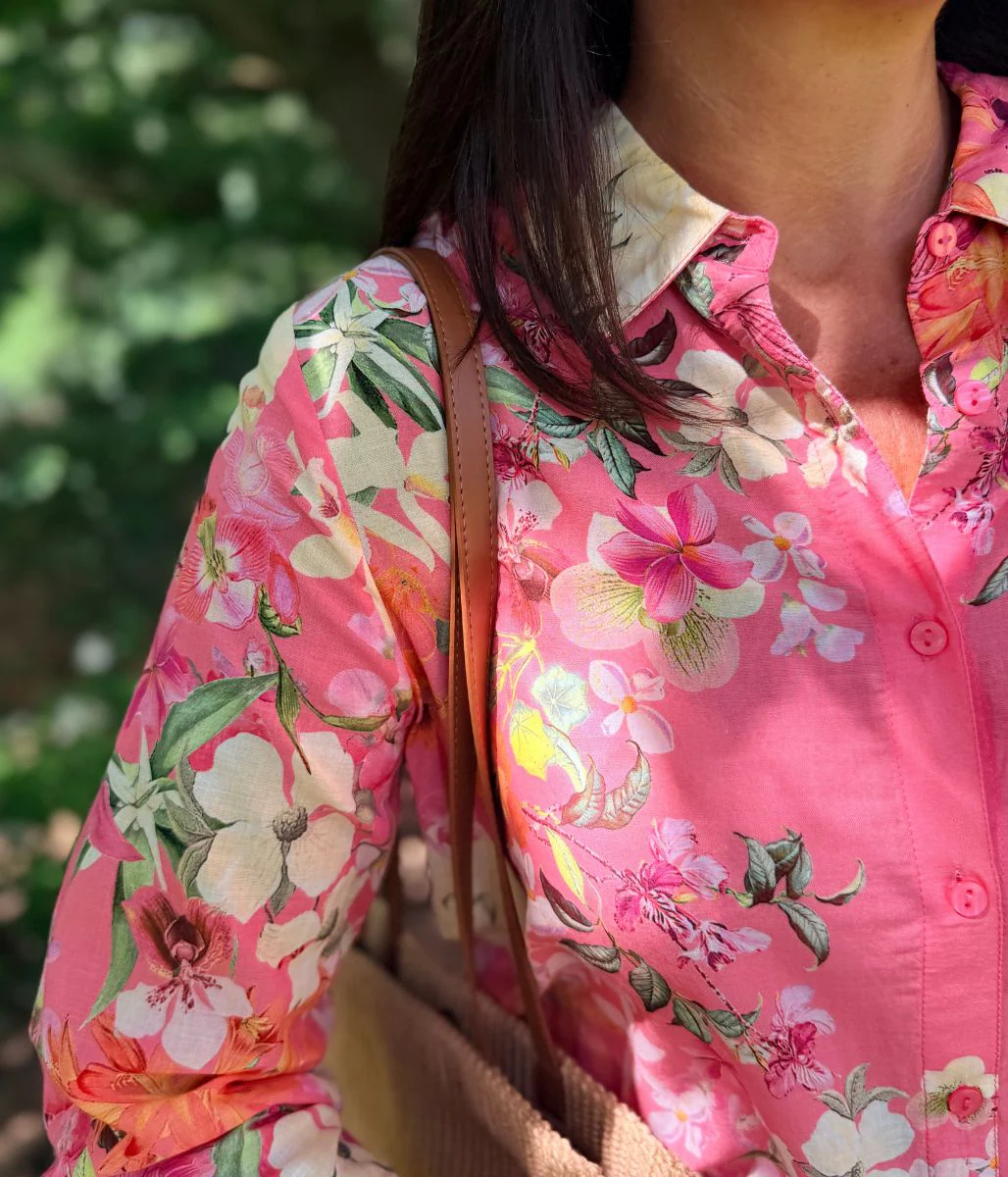 Pink Floral Garden Shirt - Image 4