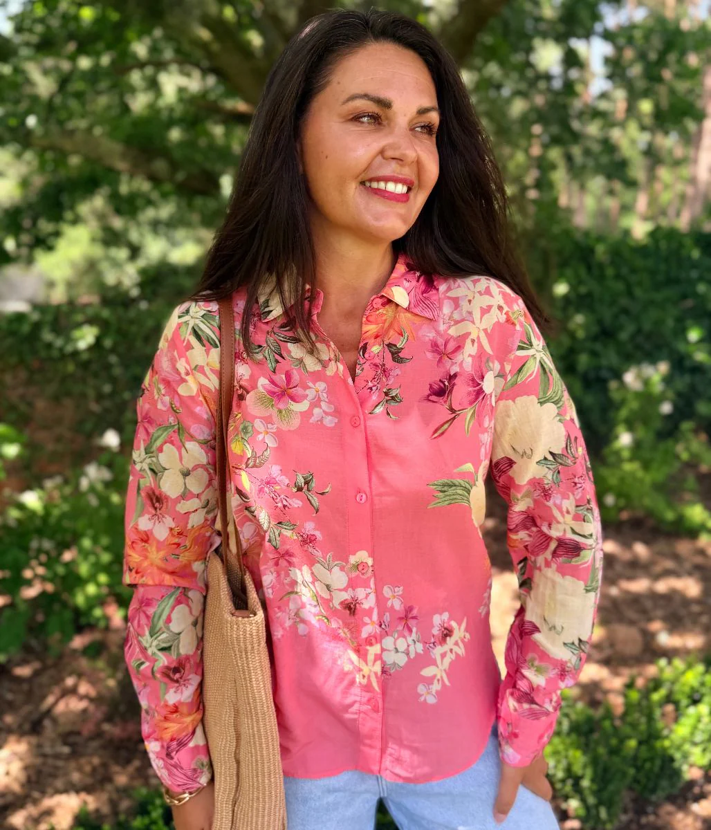 Pink Floral Garden Shirt - Image 6