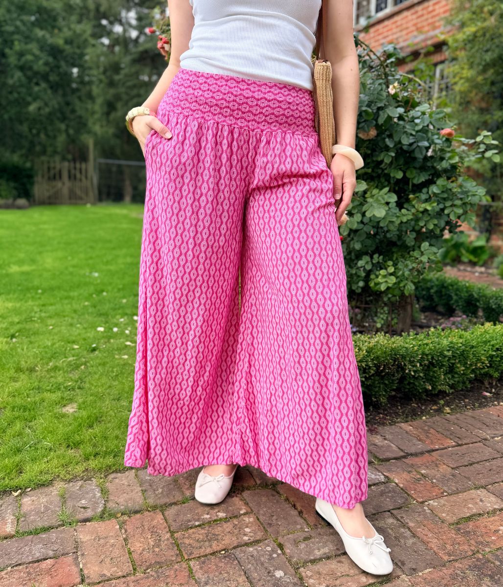 Pink Mandala Wide Leg Palazzo Trousers - Image 4