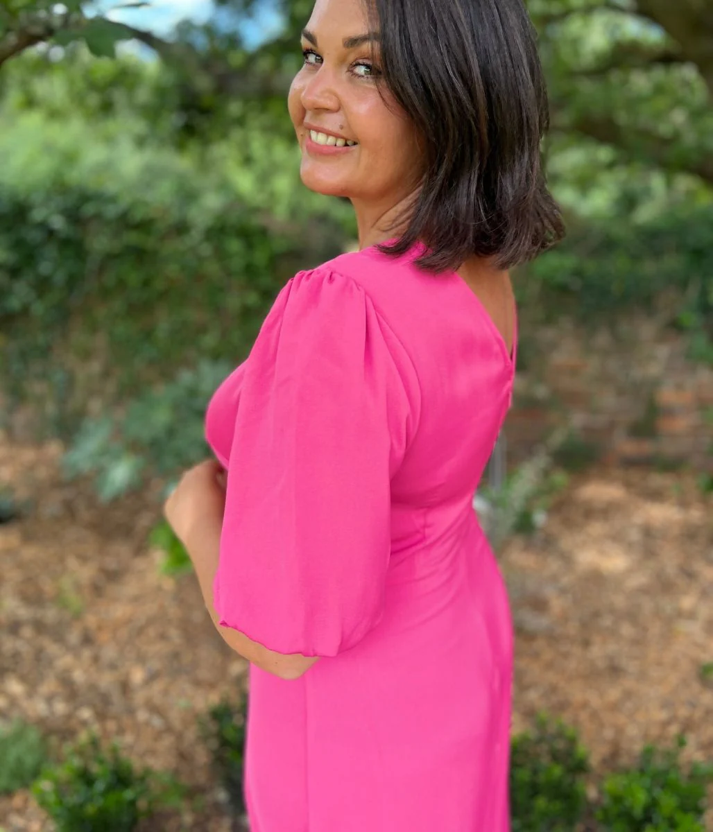Pink Gabbie Midi Dress - Image 5