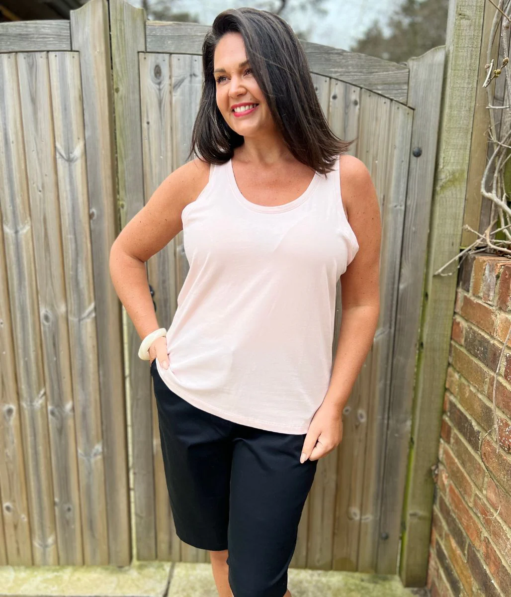 Pink Relaxed Vest Top - Image 3
