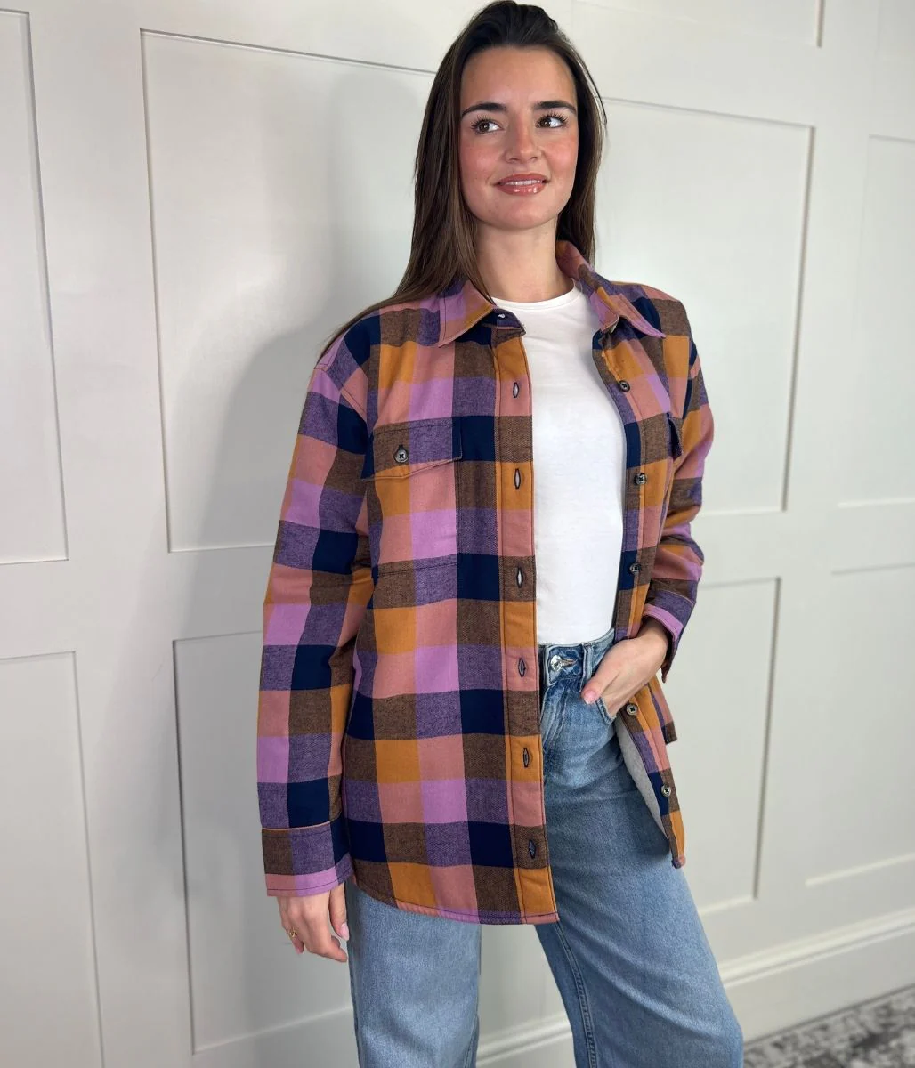 Pink Sherpa Checked Shirt - Image 4