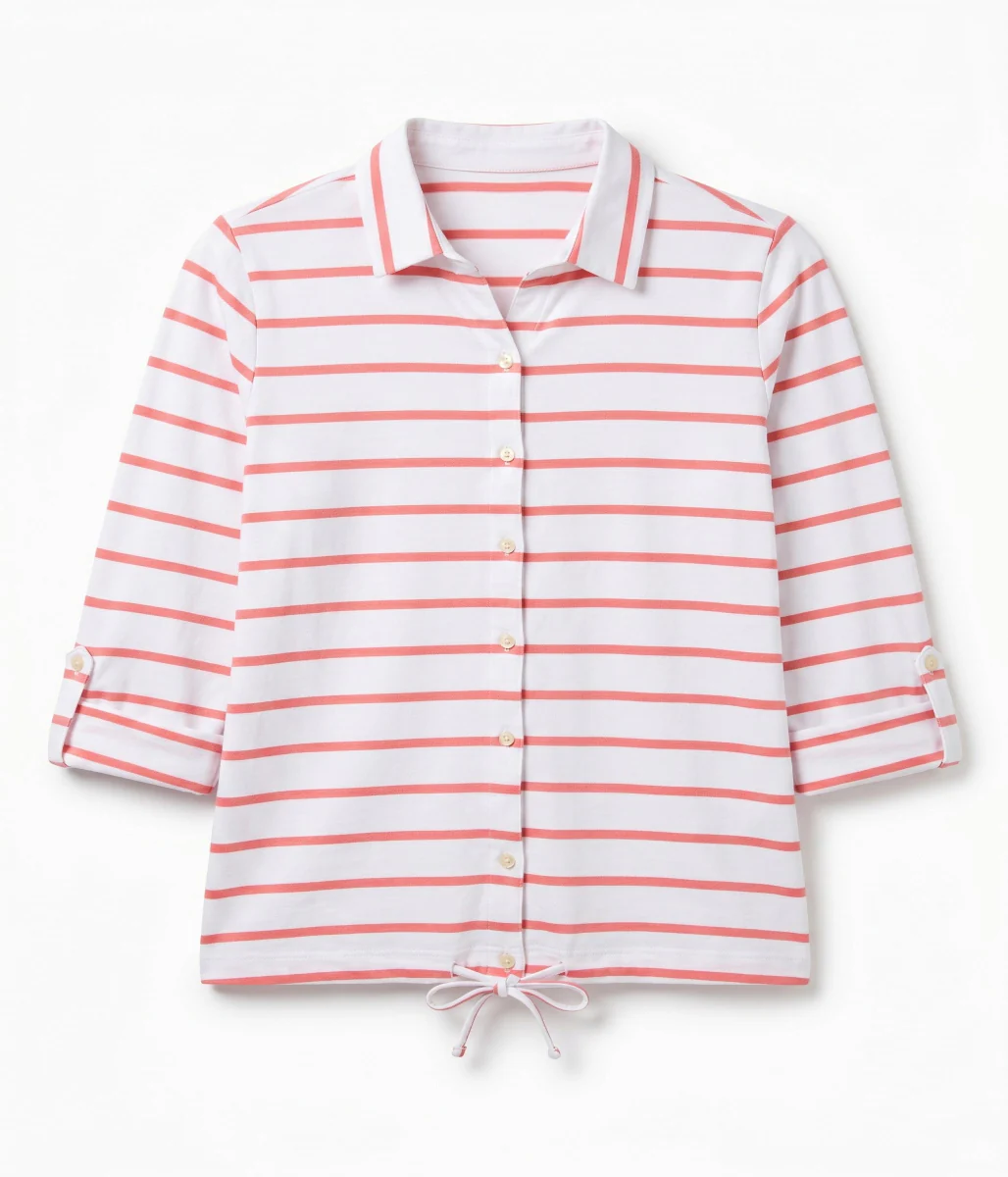 Pink Striped Joni Cotton Shirt